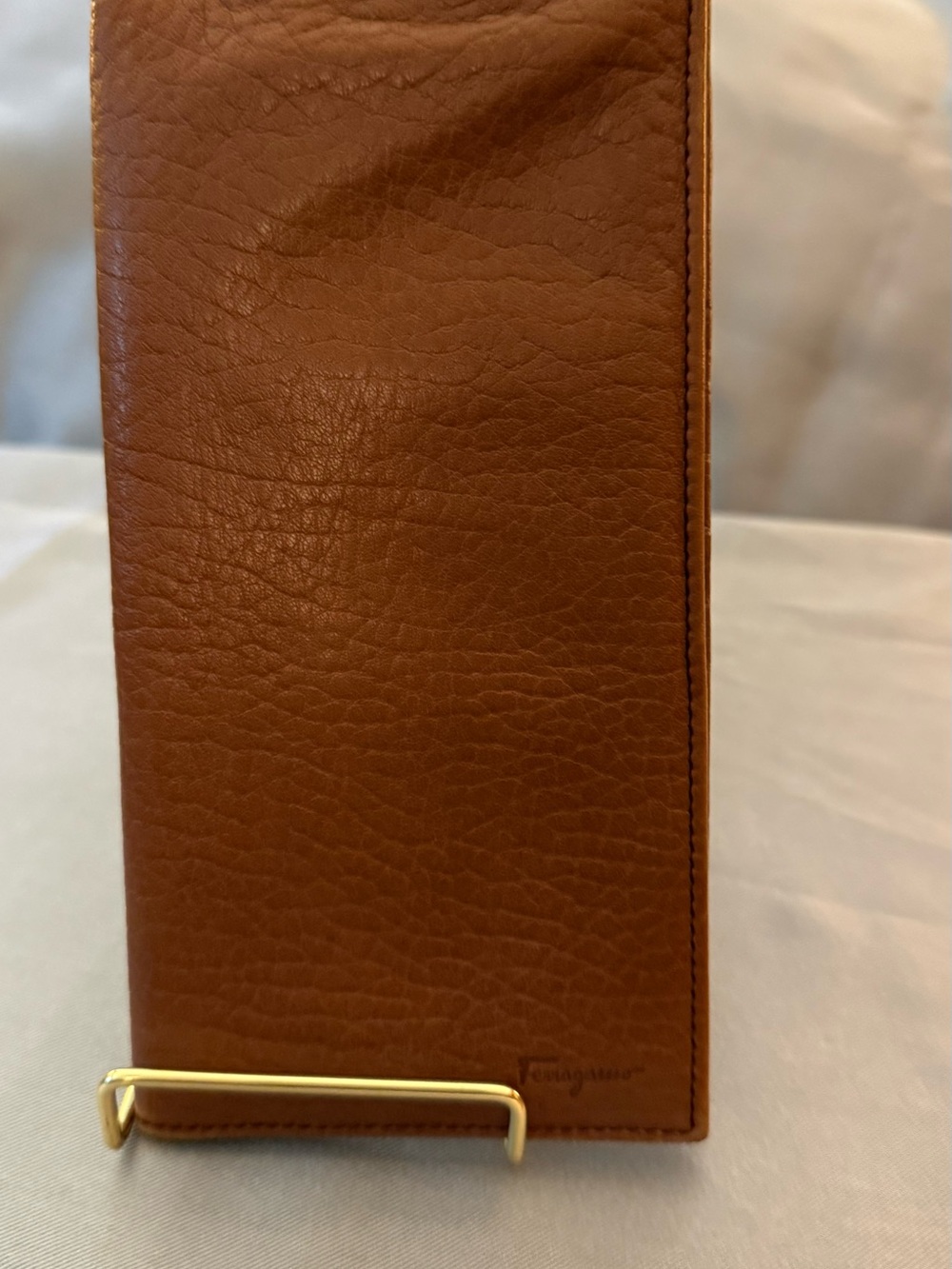 Salvatore Ferragamo Cognac Leather Long Unisex Wallet
